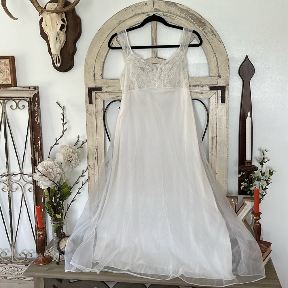 Vintage Nylon and Lace Nightgown